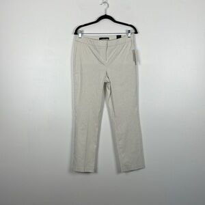 Amanda & Chelsea Comfort waist stretch pinstriped khaki modern fit pants Size 8